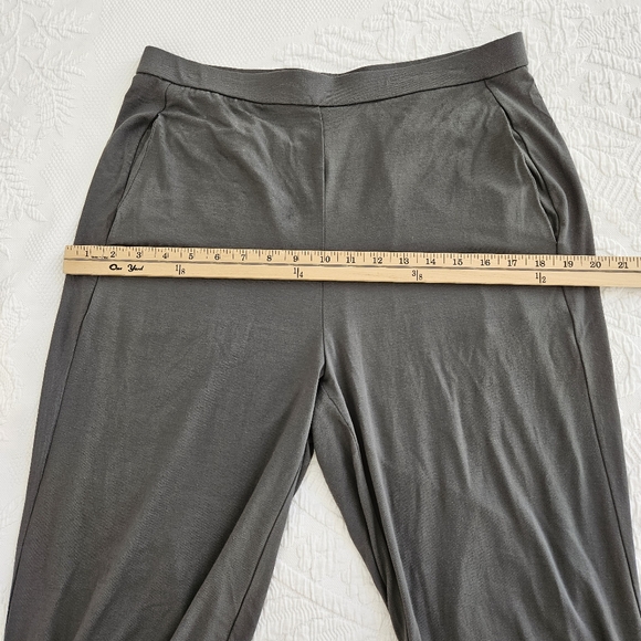 Eileen Fisher pull on pants washable stretch viscose blend gray size M - Picture 6 of 13
